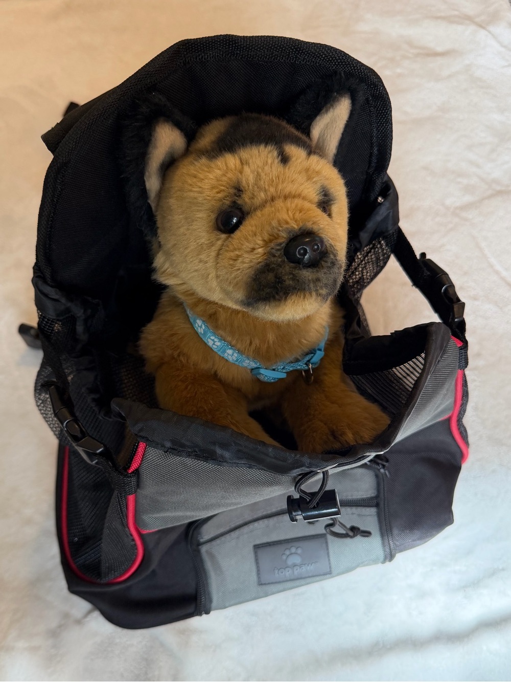Top Paw Small Gray/Black Pet Travel Carrier Tote